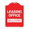 Signmission Leasing Office Welcome Heavy-Gauge Aluminum Architectural Sign, 24" x 18", RW-1824-9834 A-DES-RW-1824-9834 - alternate 1
